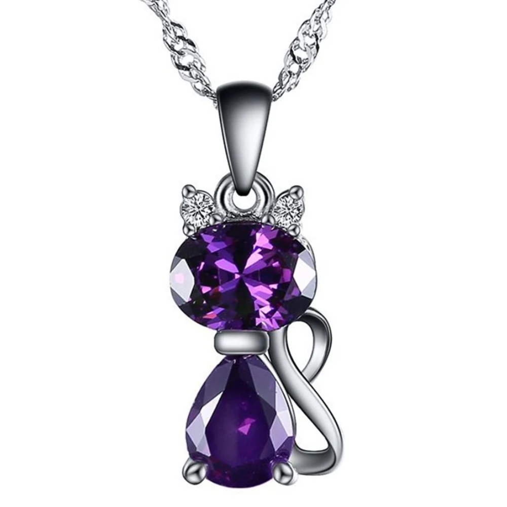 

Fancy Design Cat Pendant Necklace for Girls