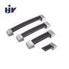 HJY Zinc alloy leather door knobs and handle for furniture