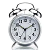 Iron Look Large Clear Simple Style Twin Bell Nightlight Alarm Clock