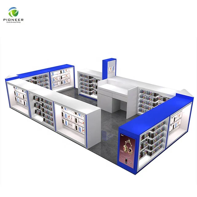 

Retail shopping mall mobile kiosk design cell phone shop display showcase for sale, Customized