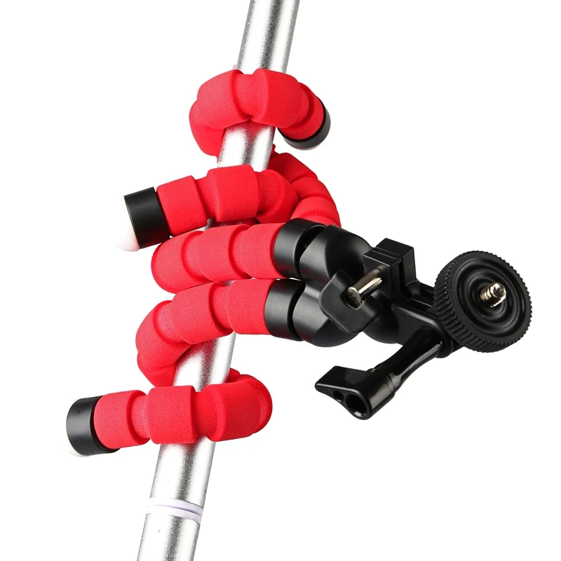 

Kingjoy flexible mini table top smartphone camera tripod, Red black grey