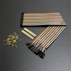 Removable 40 pcs x 1P Male Headers 2x20 Pins Dual Row Male Headers and 40Pin 30cm Flat Extension Ribbon Cables Set