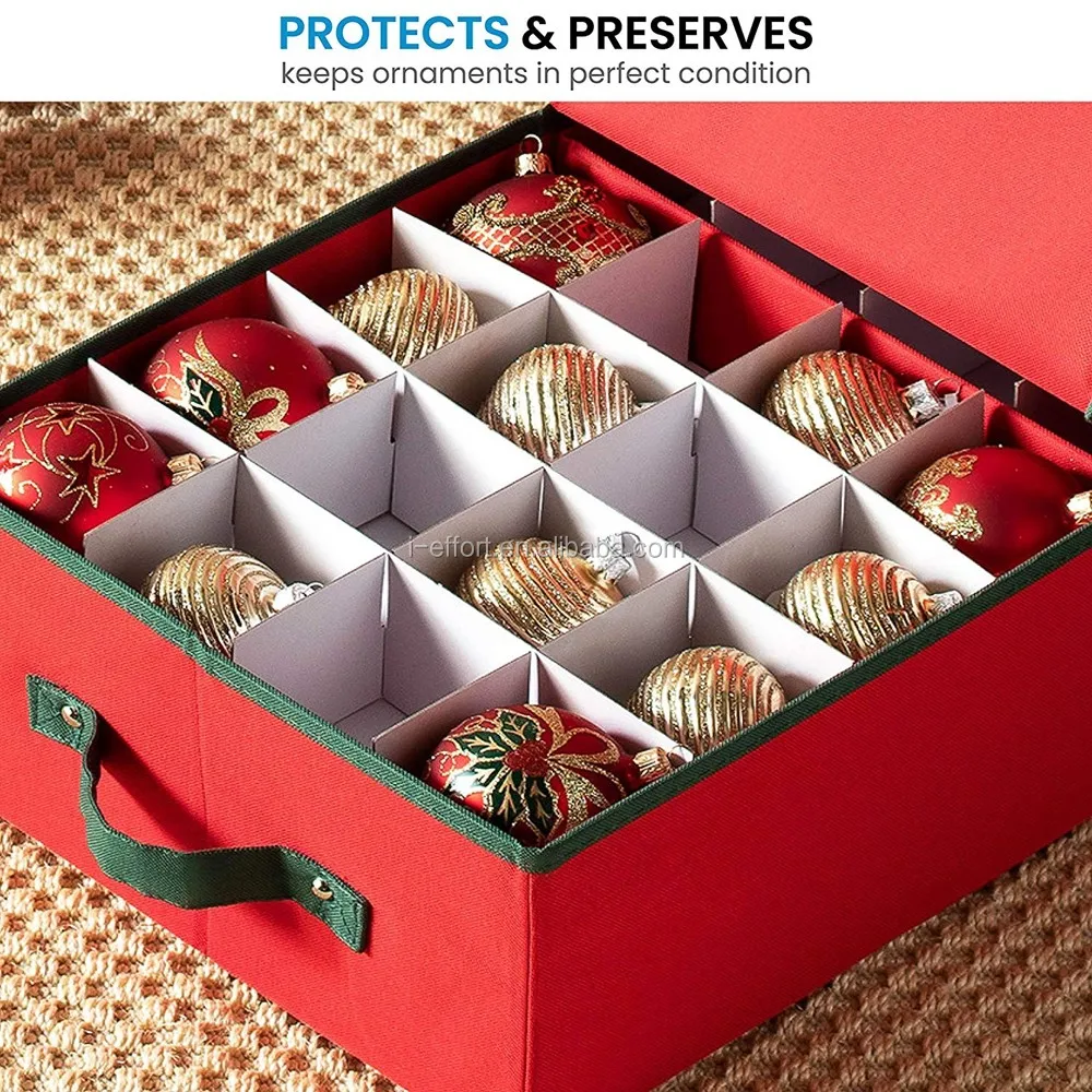Underbed Christmas Ornament Storage Box With Lide And Holiday Accessories Storage Container With