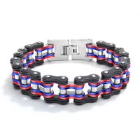 

Colourful Bike Chain Metal Bangle Bracelet Punk Power Equilibrium Quantum Science Bracelets