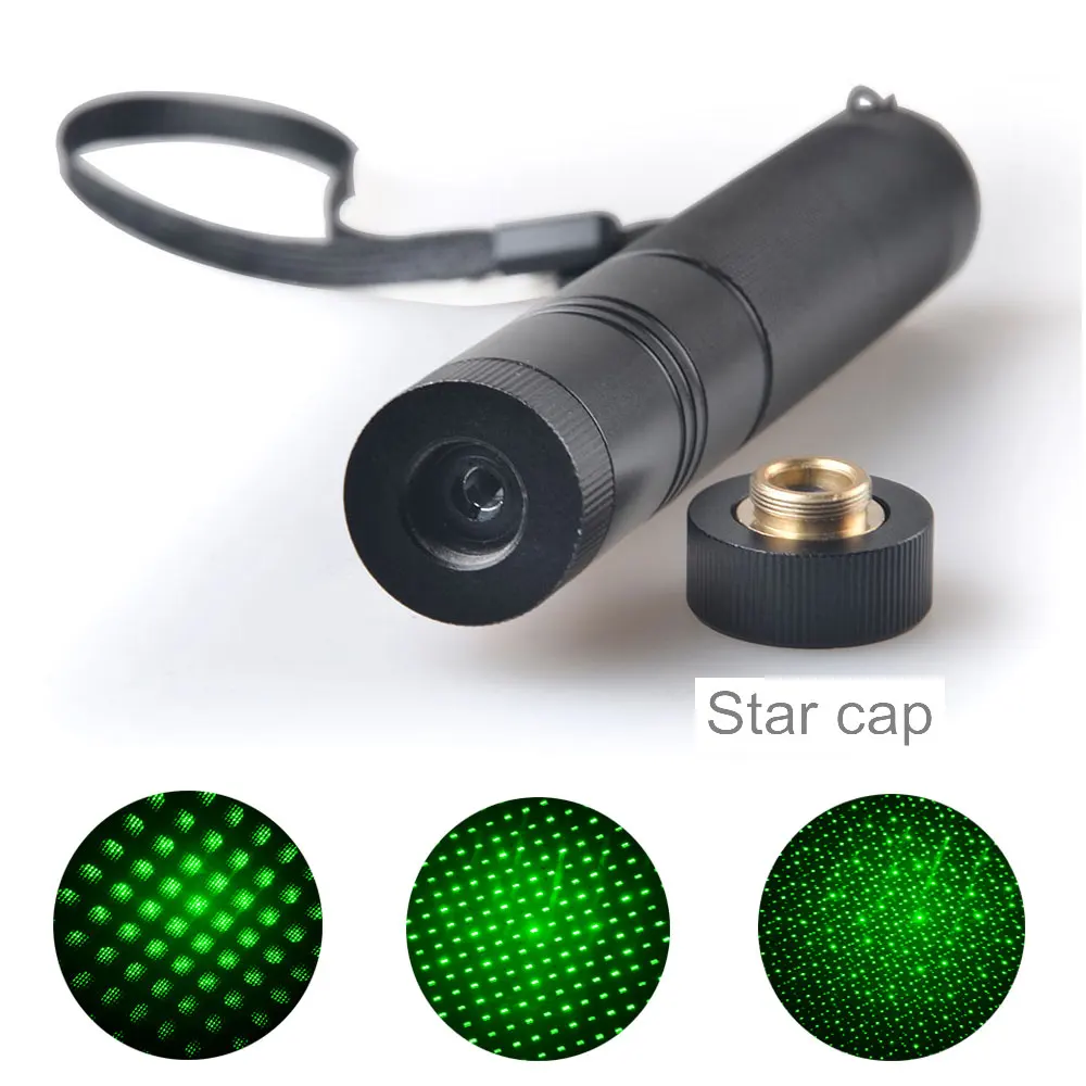 
Rechargeable Green Laser Light High Power Aluminum 50mw 532nm Strong Laser Pointer with 18650 Battery 