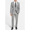 Custom Made Light Grey Men Suit High End Italian Style Business Suit