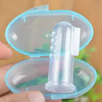 

Baby Finger Toothbrush Infant Silicon Toothbrush Kids Cleaning Brush Children Teeth Clear Massage Brush Container Box