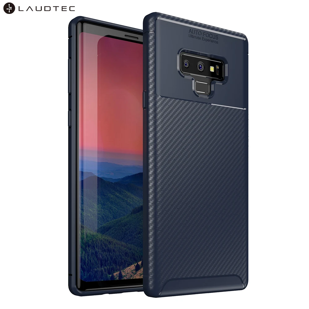 

Laudtec New Carbon Fiber Tpu Silicone Back Phone Cover Case For Samsung Galaxy Note 9, Black;navy blue;brown