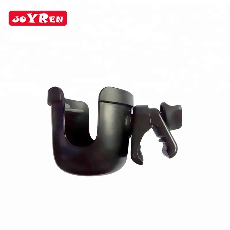 

2017 New Black Plastic Attachable Baby Stroller Cup Holder, Black;grey;white;any color can be customized