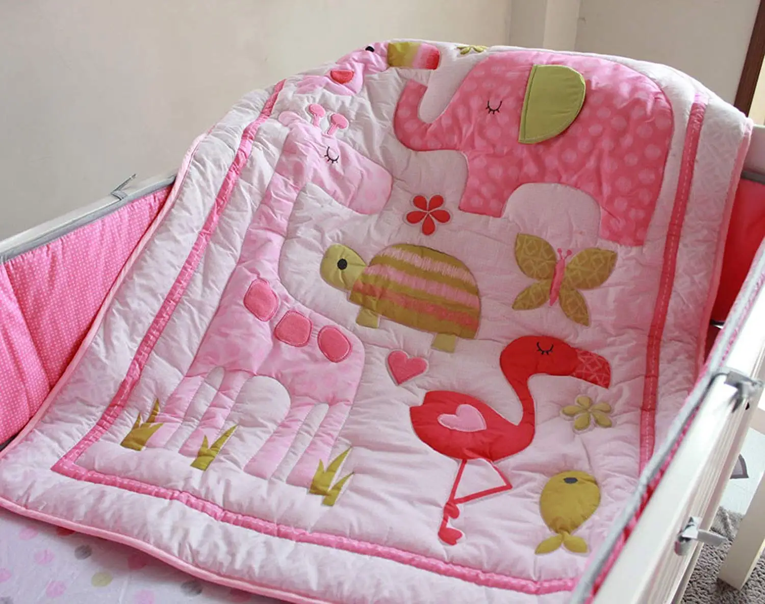 flamingo nursery bedding