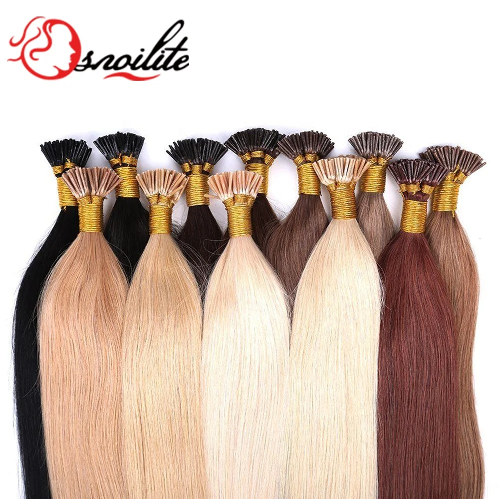 

0.5g 100pcs 100% Brazilian remy Wholesale i tip human hair extension