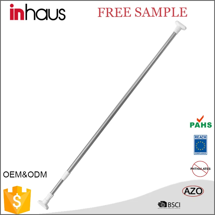 
Stainless Steel strong portable adjustable l shaped shower curtain rod brackets 