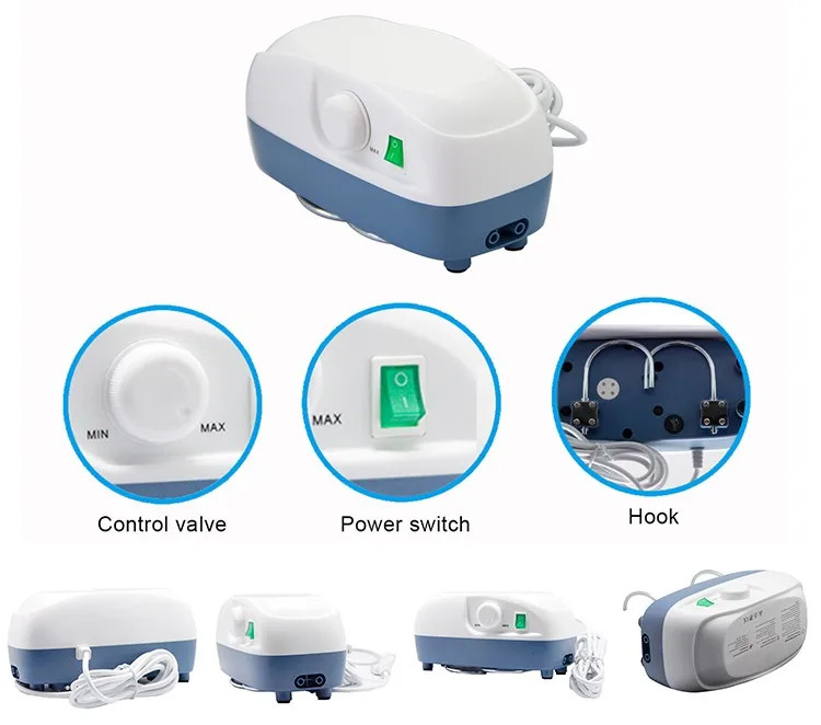 Alternating Pressure Relief Overlay medical air mattress with compressor