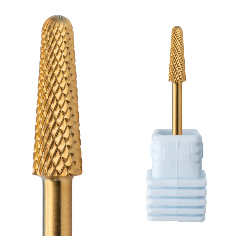 

nail salon professional products cone bit carbide nail drill bit, Silver, purple, gold, nano, diamond