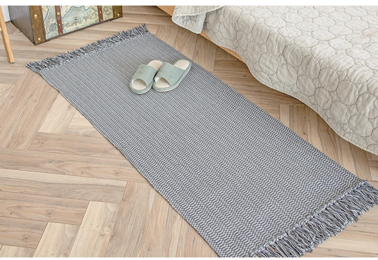 Chinses Großhandel Home Decor Tür Matte Reine Farbe Gewebt Boden Matte