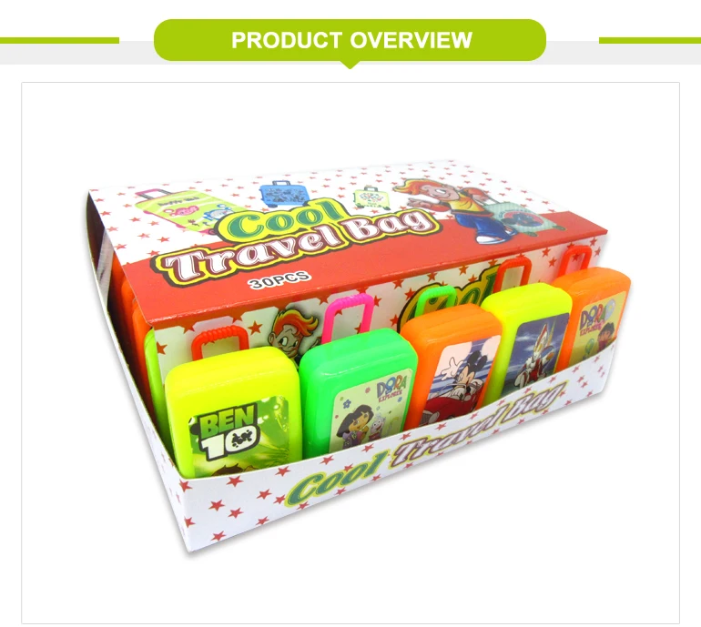Novelty Cute Luggage Shape Surprise Confectionery Toy Candy For Kids