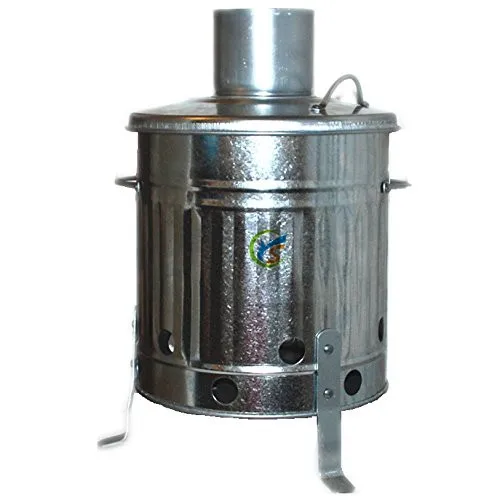 Mini Garden Incinerator Galvanised 15L Litre Small Fire Bin Letter Paper Burner