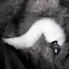 Factory price silicone/metal fox tail anal plug for men/women adult