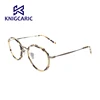 knigcaric high quality spectacle frame, pure titanium compound round spectacles frame K9018