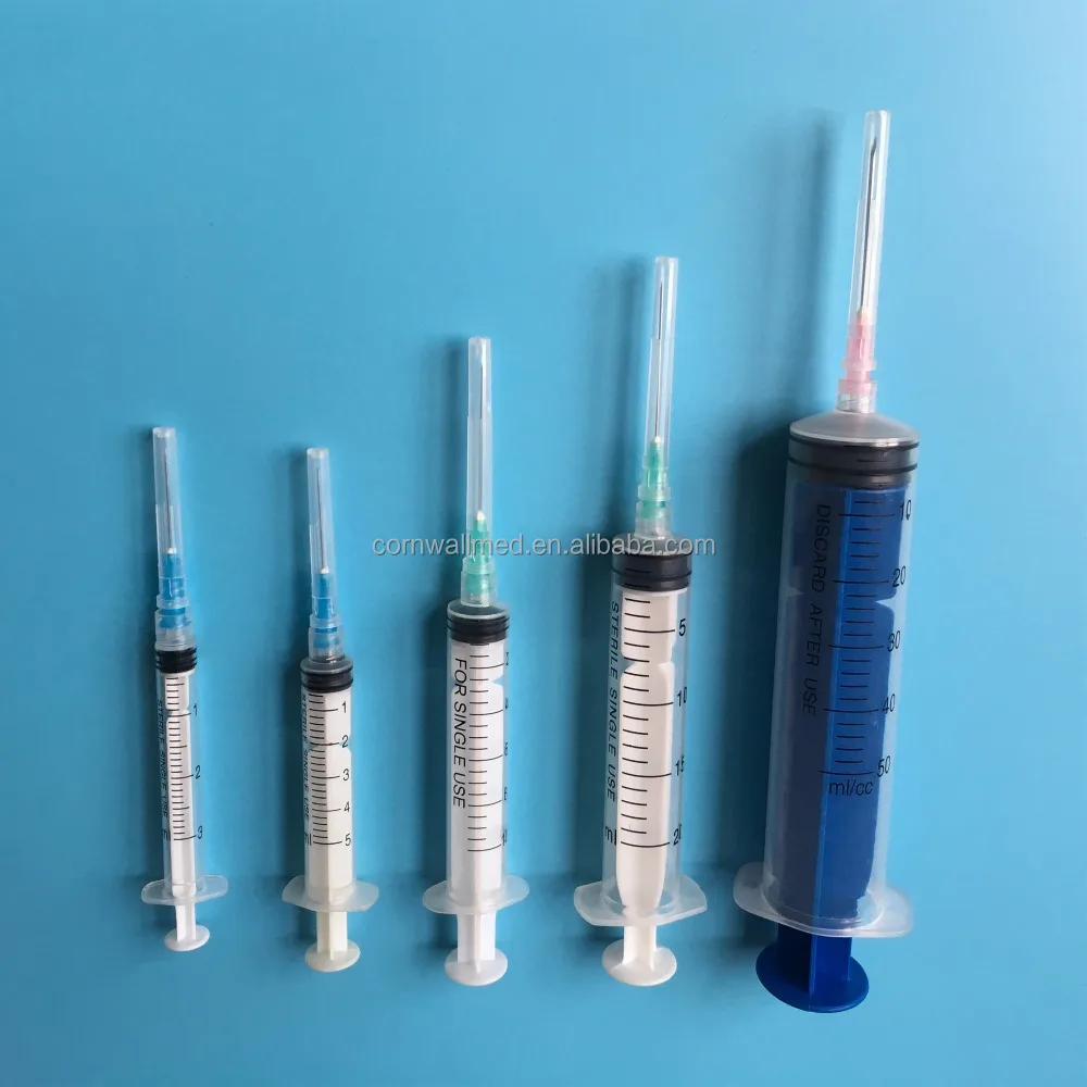 
Disposable Sterile 3 part plastic Syringe 1cc 3ml 5ml 10ml for single use 