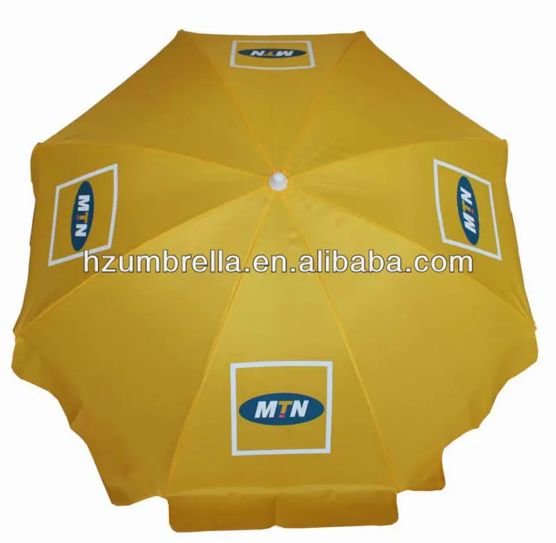 Mtn Advertising Beach Umbrella Mtn Parasol For Promotion Mtn Sun
