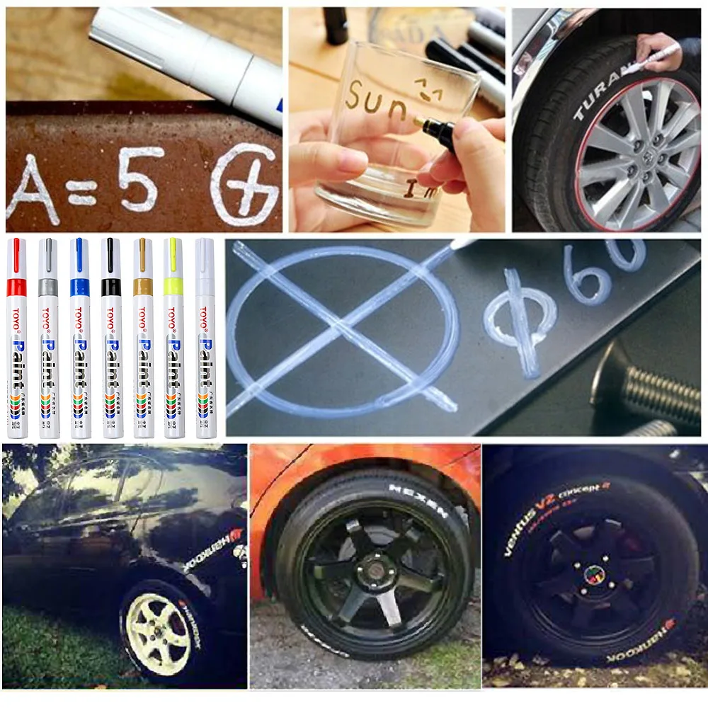 Rohs Conform Glitter Permanent Marker,Car Scratch Remover Paint Pen