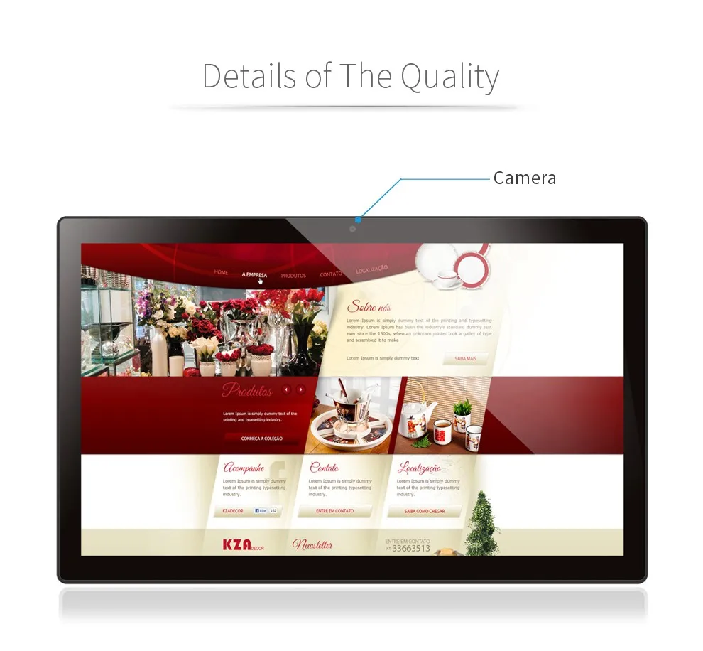 18.5 inch tablet pc with 20mp camera face recognition sensor for self service vending