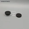 FREE SHIPPING Wholesale Empty Cosmetic Jars Plastic 10 Gram Containers Lip Balm Pot Black