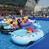 CE summer Funny inflatable motorized bumper boat for water play