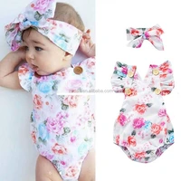 

Summer Baby Girl Newborn Infant Clothes Baby Children Floral Rompers