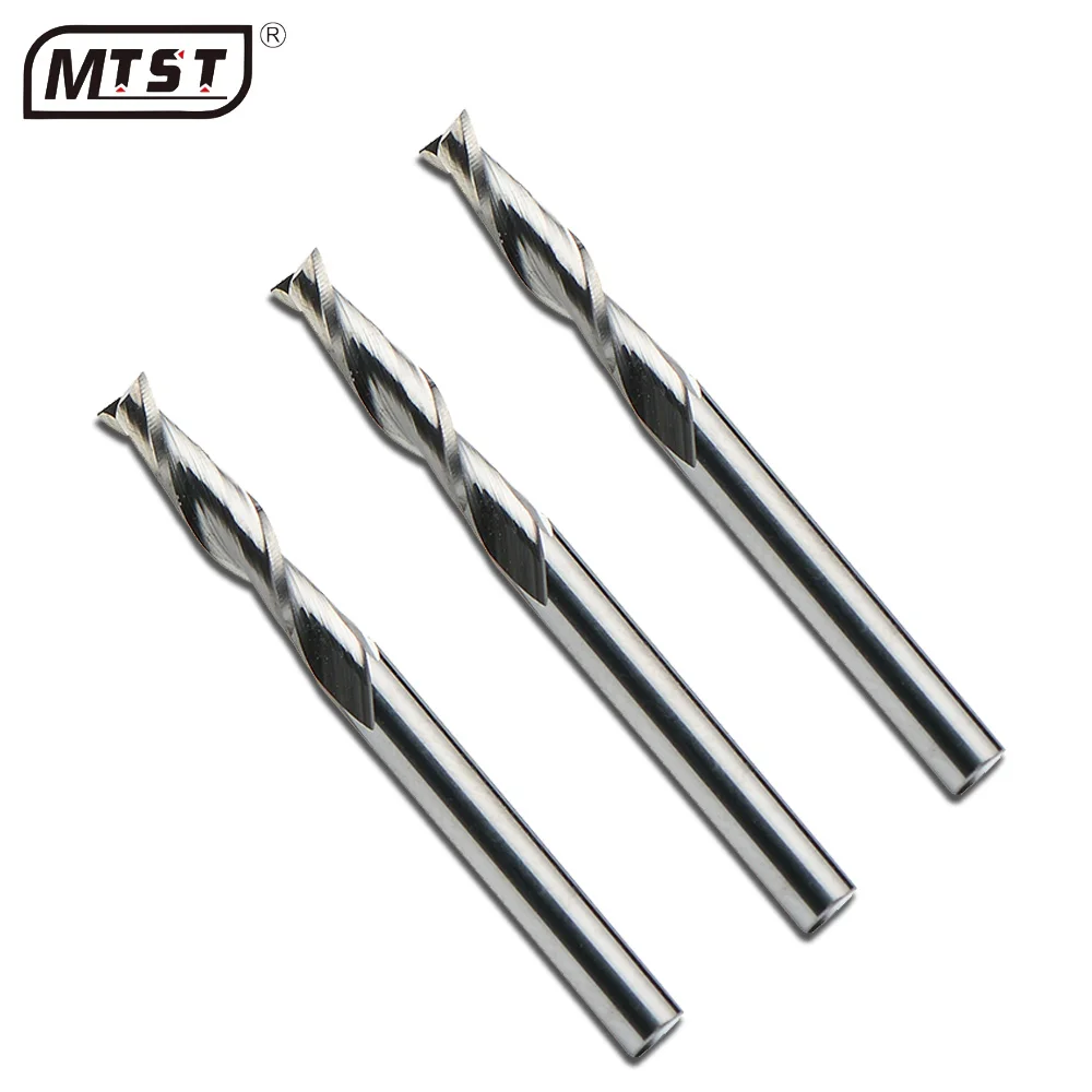 
3.175mm double flutes helix end milling cnc engraver carving wood carbide tools cutter 