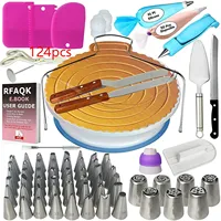 

Cake Decorating Supplies Set Baking Tools Kit / cake decorating turntable / piping tips set cake stand cake decorating kit tool