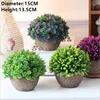 Mini Artificial Lucky clover Faux Greenery Potted Plants for House Decorations faux fragrant thoroughwort