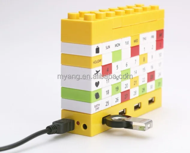 2015 Desk Calendar Diy Blocks Usb Hub With Cable Buy Usb Hub