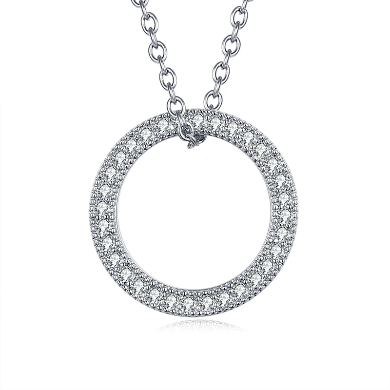 

Sevenajewelry P2139 Custom Women Jewelry O Shaped Gemstone Pendants And Charms Rhodium Plated 925 Chain Sterling Silver Necklace