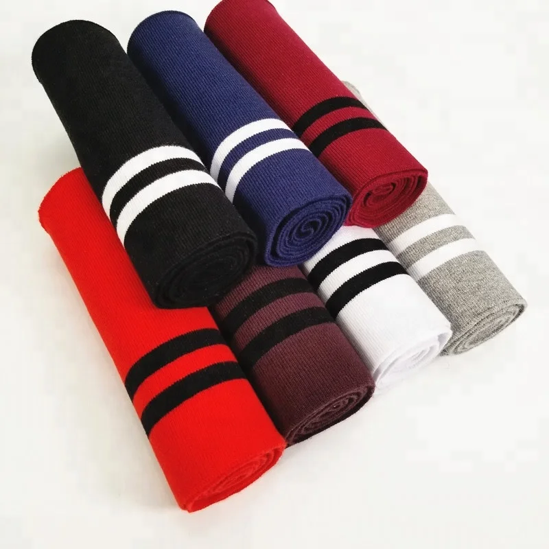 

2x2 rib knit fabric for polo shirt 100% cotton custom rib cuff fabric, Custom color