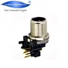 IP67 waterproof 90 degree PCB M12 micro usb panel mount connector