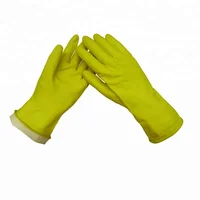 

Custom Yellow Reusable Rubber Latex Household Kitchen Waterproof Dishwashing Gloves Price CE 2121X