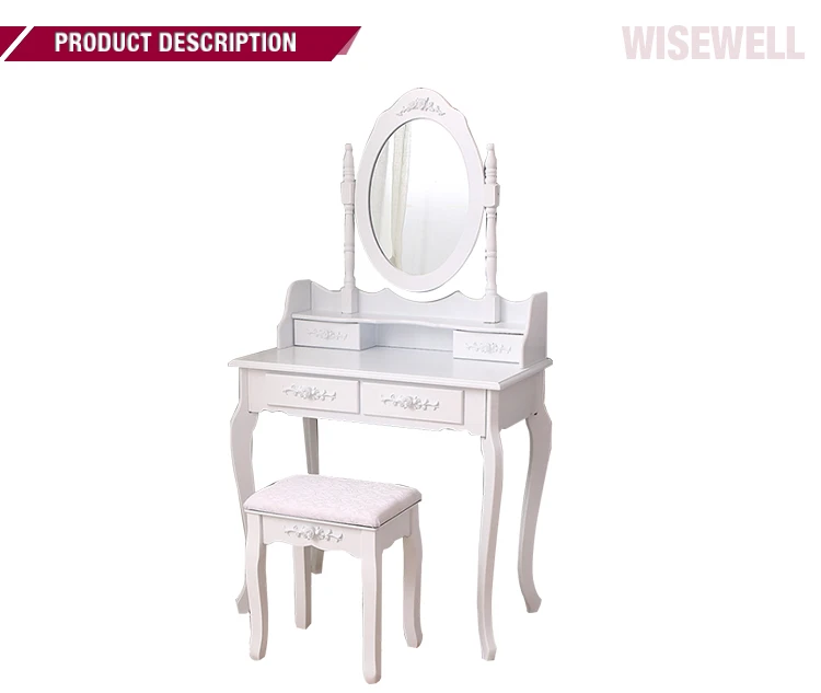 Popular wardrobe designs with almirah solid wooden dressing table