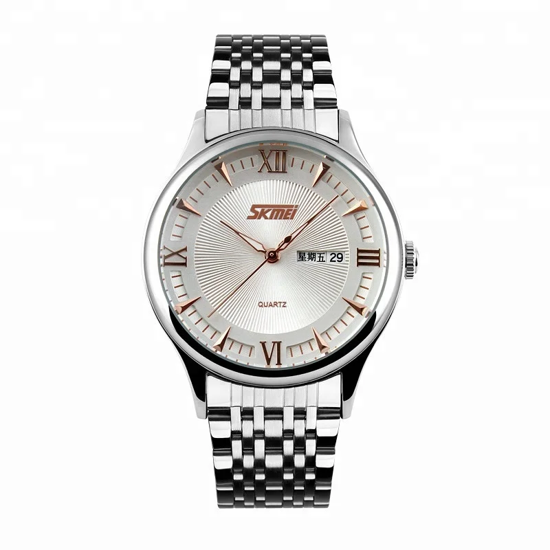 

skmei 9091 simple style rose gold men's wristwatch