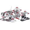 kitchen accessories set stainless steel cookware with bakelite mat and suction knob