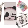 Cute Phone Coque for Sony Xperia Z3 Compact Funda Cartoon Panda Flip Wallet Back Case Cover for Z2 Z3 mini M4 aqua Skin bag