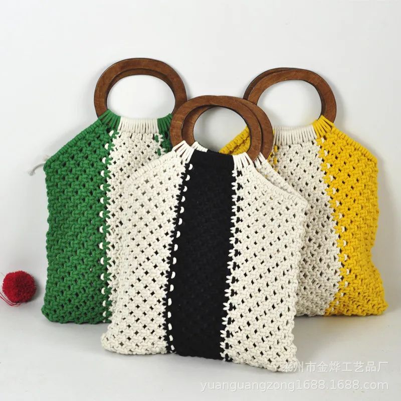 

Wholesale purse tote bag shoulder bag straw bag set luxury branded handbag WEEWO960