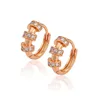 96511 xuping rose gold color fashion hoop stone earring for children