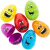 Two Part Funny Faces Plastic Easter Eggs 6ct