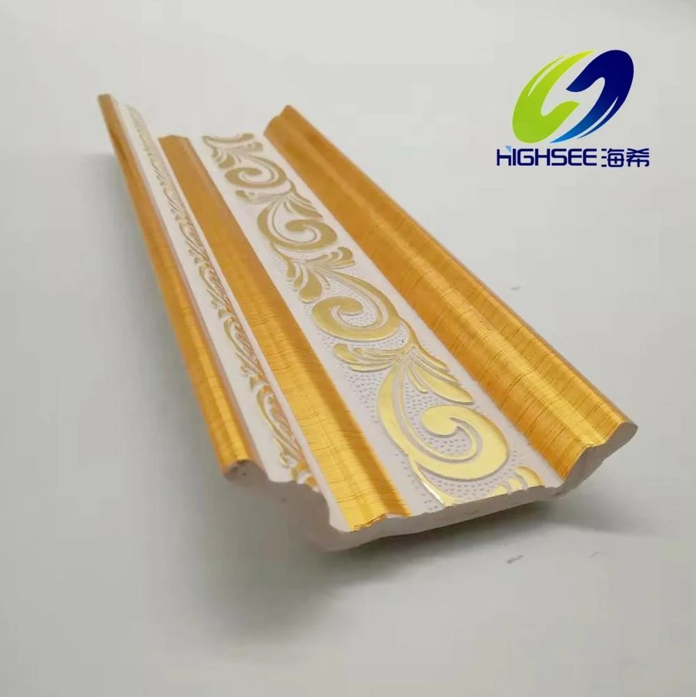 Light Weight Pvc Foam Cornice/ Pu Cornice Moulding Gold/silver/white