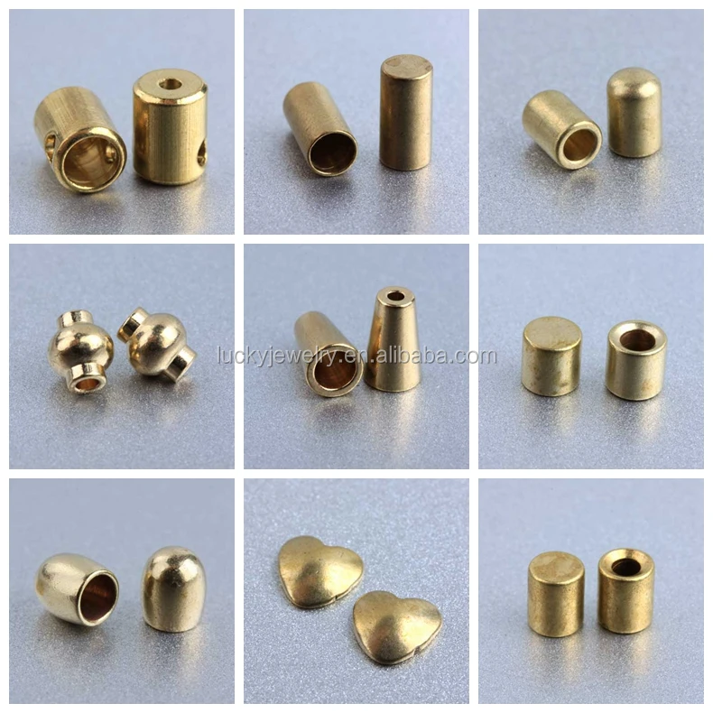 
2019 fashion custom engraved bracelet bead loose jewelry accessory metal brass laser custom logo beads for jewelry making 
