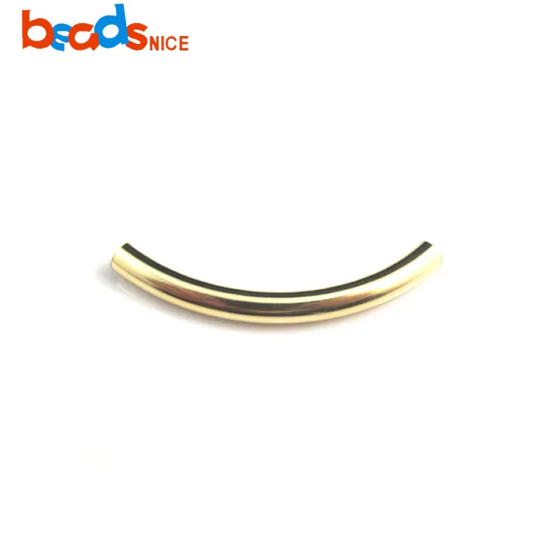

Beadsnice ID 25977 Gold curved liquid arch moon elbow tube findings gold filled jewelry wholesale