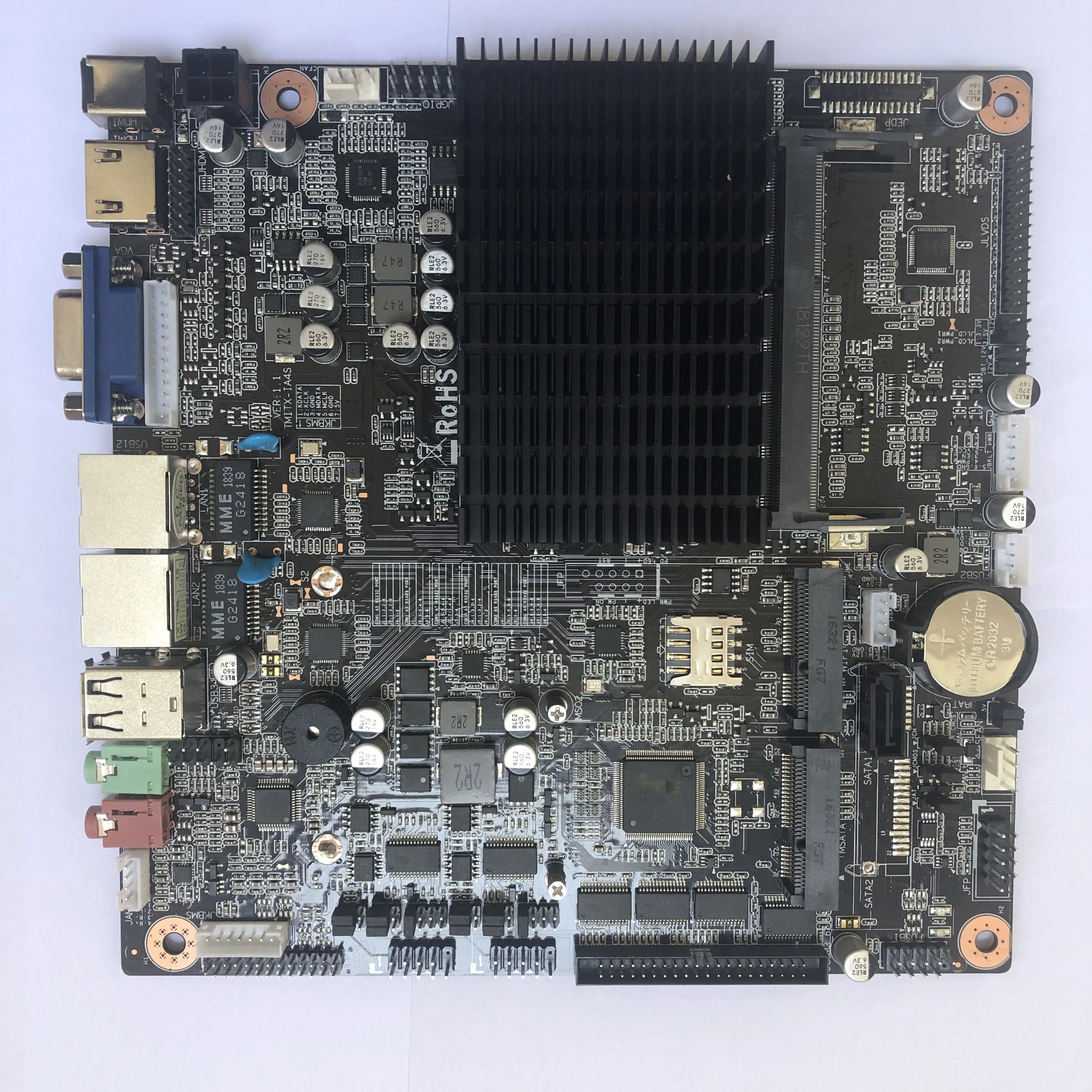 

Fanless j1900 Quad core processor LVDS mini itx motherboard for industrial pc