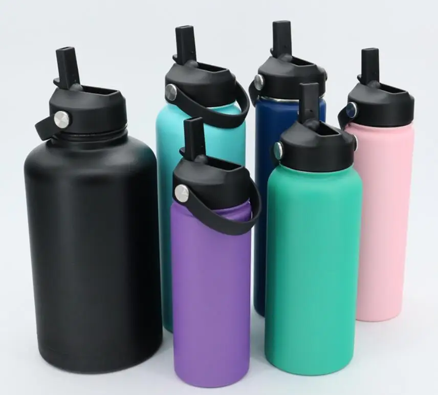 

Popular 40oz New Straw Lid and Handle Drink Bottle Stainless Steel, Wholesale Kids Thermos Water Bottle, Customized